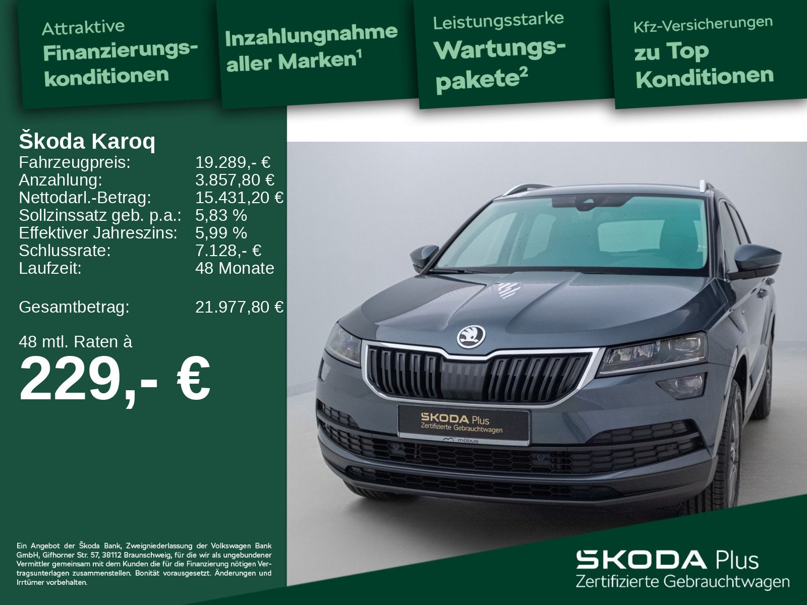 Skoda Karoq 1.5 TSI ACT Clever DSG*LED*NAV*ACC*SHZ*APP imagem 2
