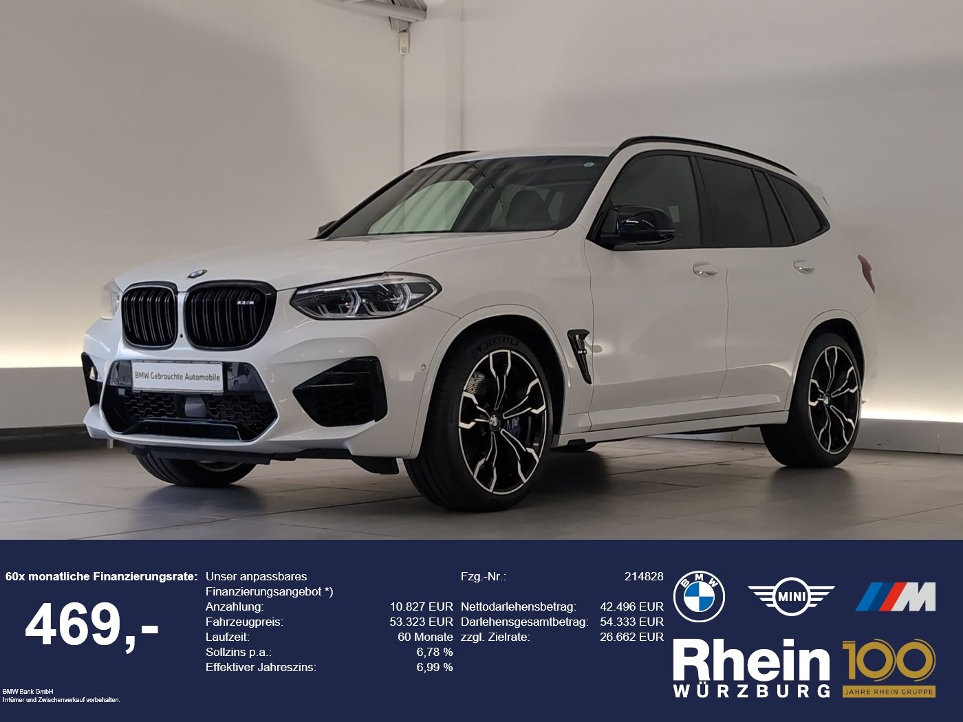 BMW X3 M Navi/LED/360°/RFK/SHZv+h/HuD/LR-Hz Navi/LED