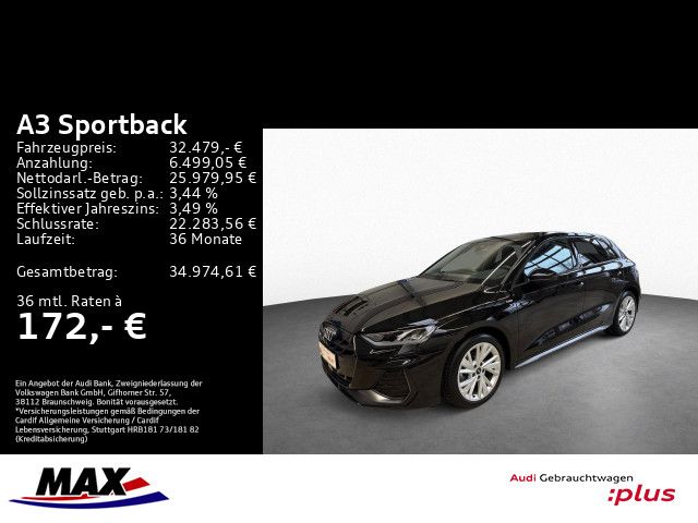 A3 Sportback 35 TDI S LINE LED+MMI NAVI+ALU+VCP+