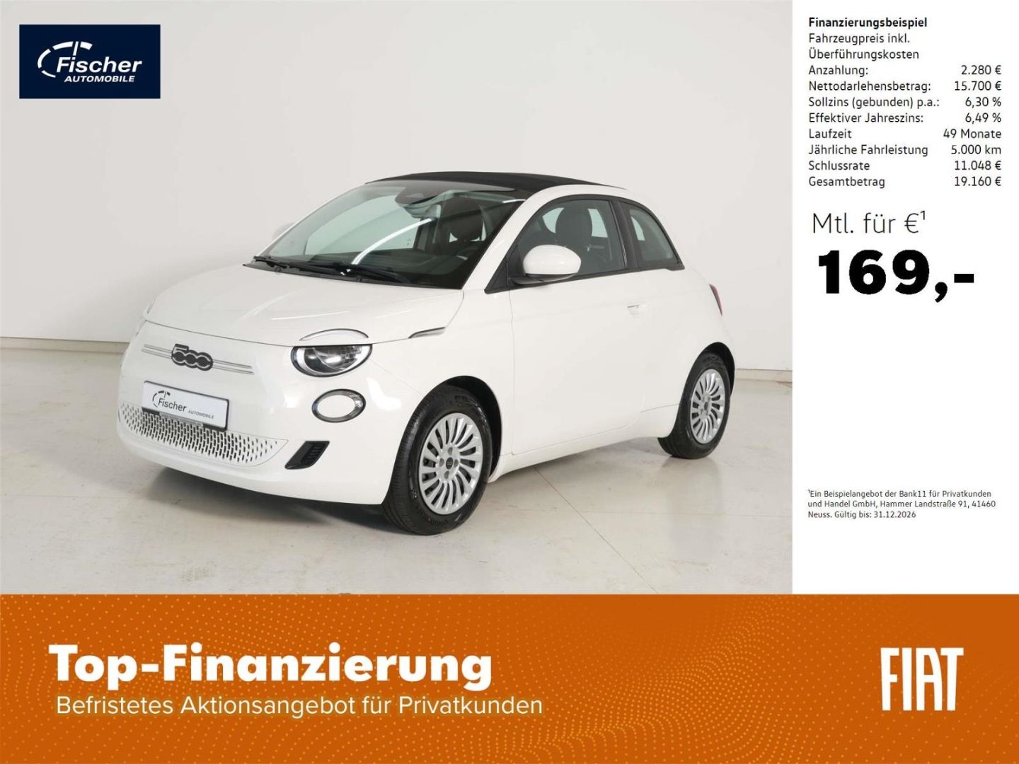 Fiat 500e Cabrio 