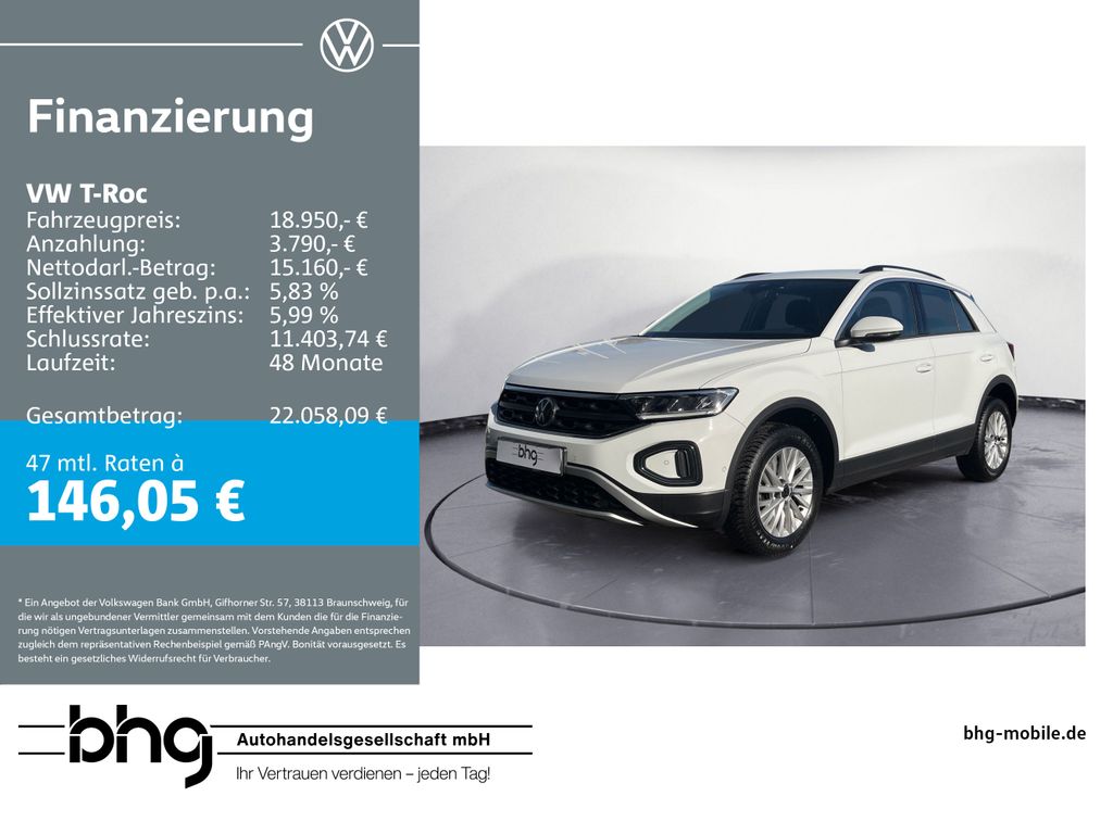 Volkswagen T-Roc 1.0 TSI Life PDC SHZ CARPLAY LED STANDHEIZ