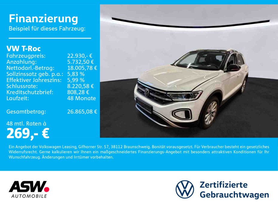 Volkswagen T-Roc Style 1.5 TSI DSG LED Navi RFK SHZ ACC