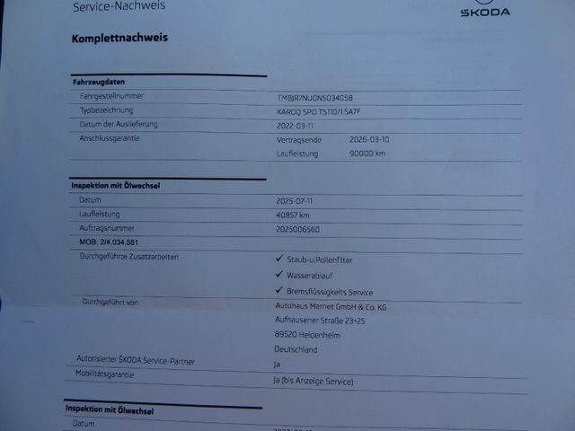 Fahrzeugabbildung Skoda Karoq Sportline/2.Hd/LED/Pano/Virtual/Navi/SitzH