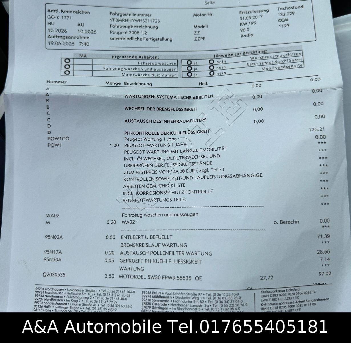 Peugeot 3008 Allure GT Line Automatik Service/Tüv Neu