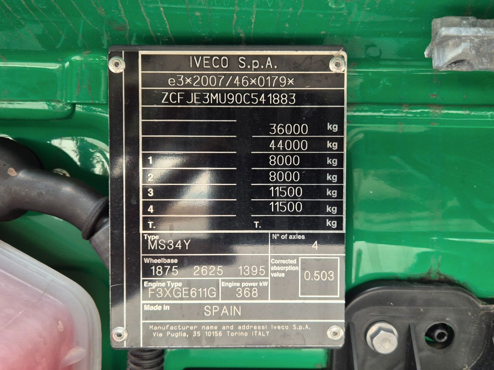 Fahrzeugabbildung Iveco AS360X50Z/P HR ON+ 8x4 Meiller AHK Intarder Cam