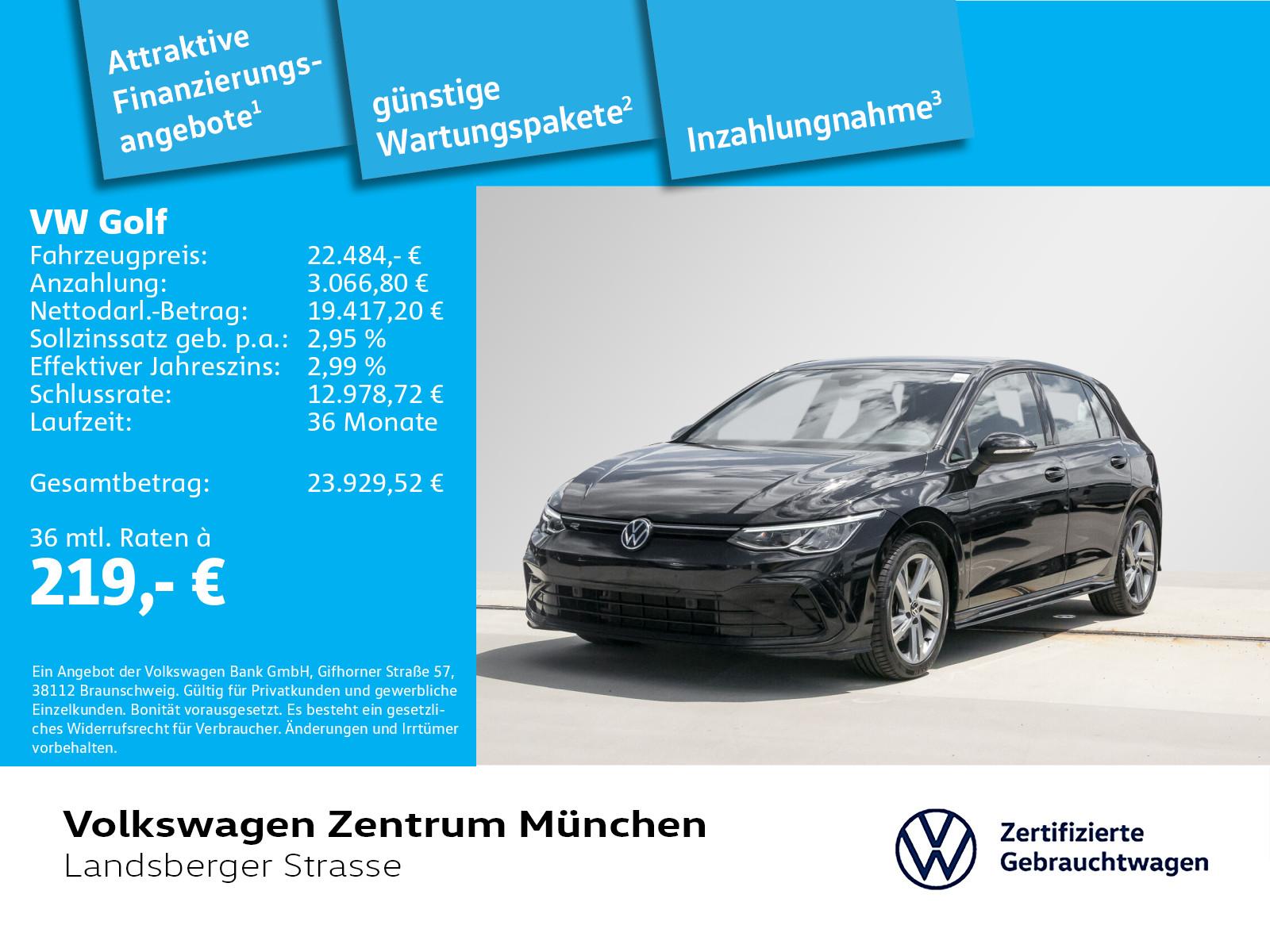 Volkswagen Golf VIII R-Line 1.5 eTSI ACC LED Navi ParkPilot, миниатюра 22