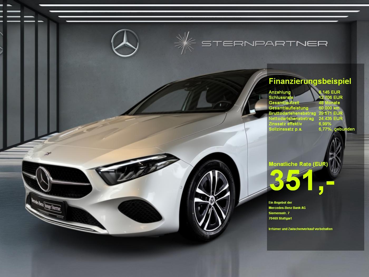 Mercedes-Benz A 200 d Limousine Progressive-Distronic-AHK-Pano