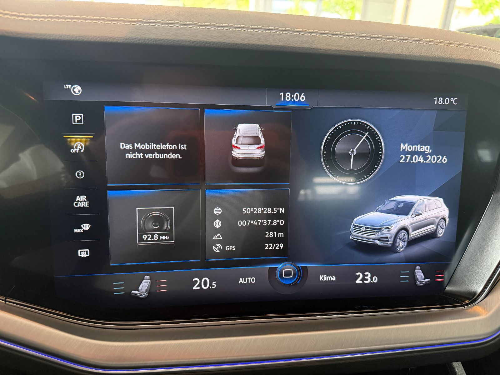 Fahrzeugabbildung Volkswagen Touareg SPORT/ 4Motion/VIRTUAL/AMBIENT/360''KAM