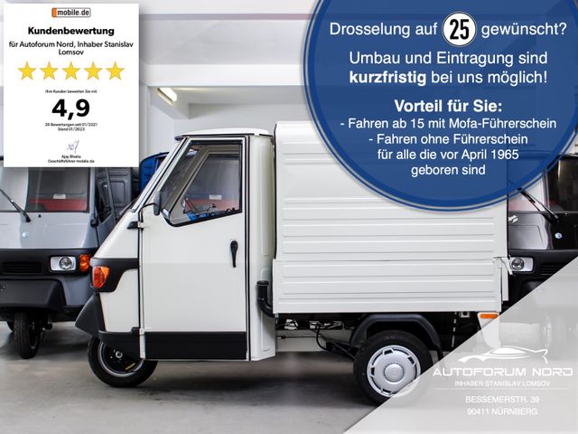 Piaggio APE 50 Kasten 2023 *NEUFRZG*AUCH 25 KM/H*HEIZUNG