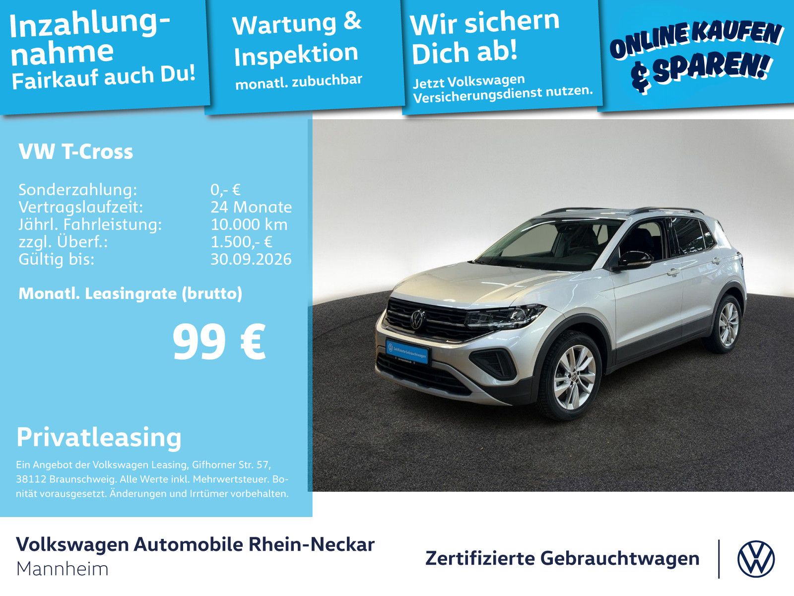 Volkswagen T-Cross Goal 1.0 TSI Navi LED Einparkhilfe UVM