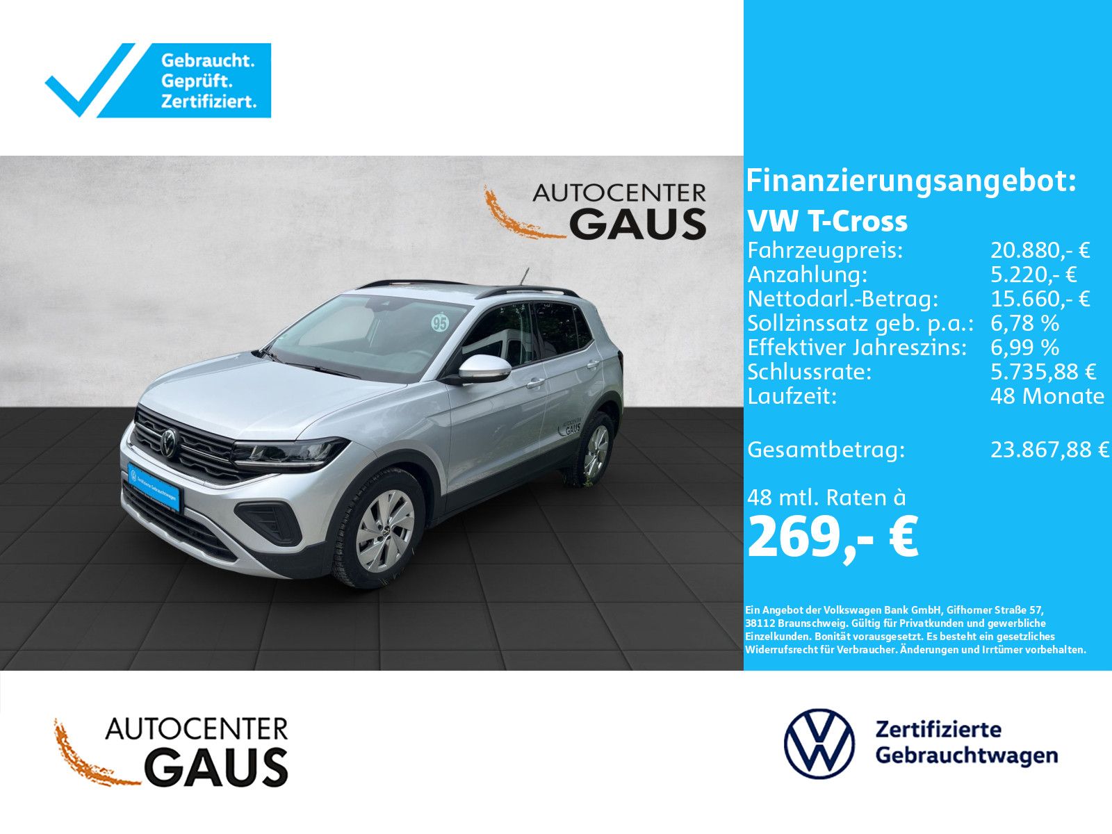 T-Cross Life 1.0 TSI*LED*Navi*Klima