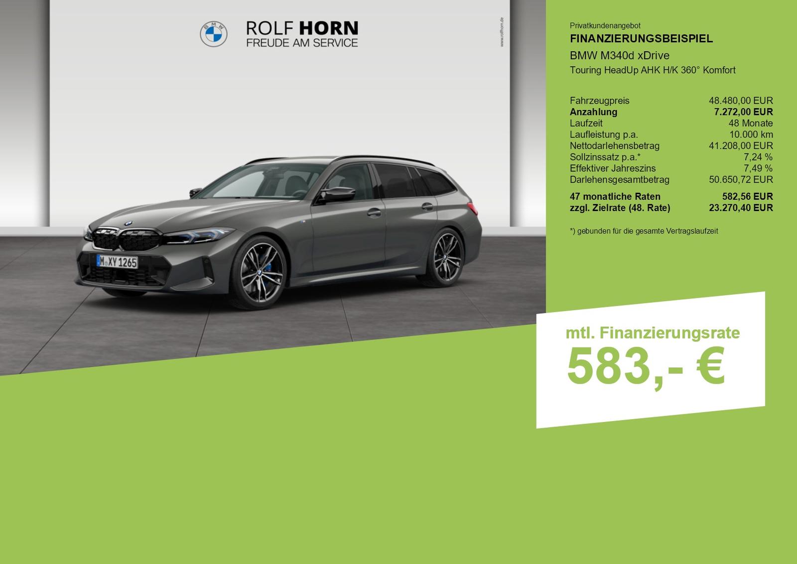 BMW M340d xDrive Touring HeadUp AHK H/K 360° Komfort