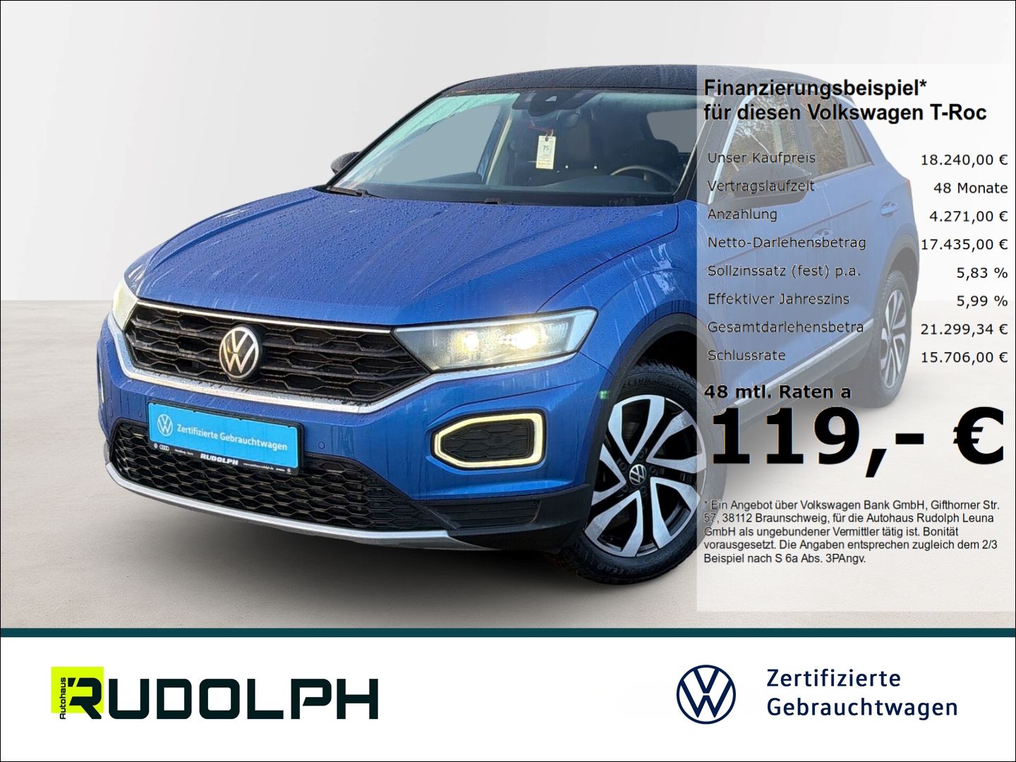VW T-Roc Active 1.0 TSI 6-Gang LED BT Navi SHZ ACC 