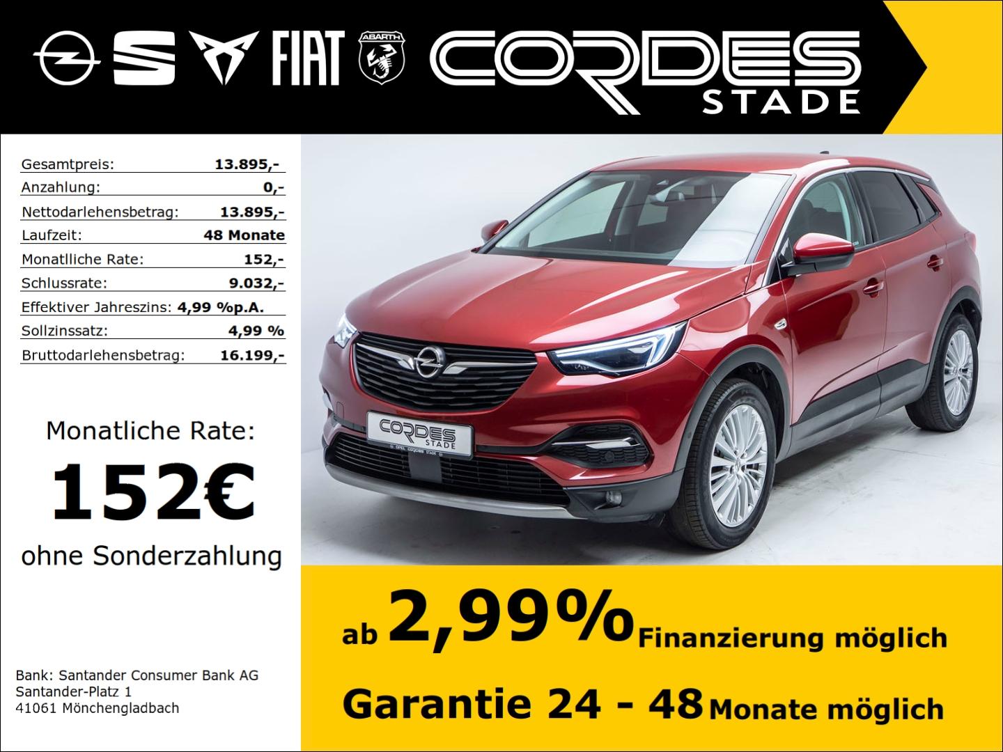 Opel Grandland X 1.2 AHK Kollisionswarner PDCv+h Navi