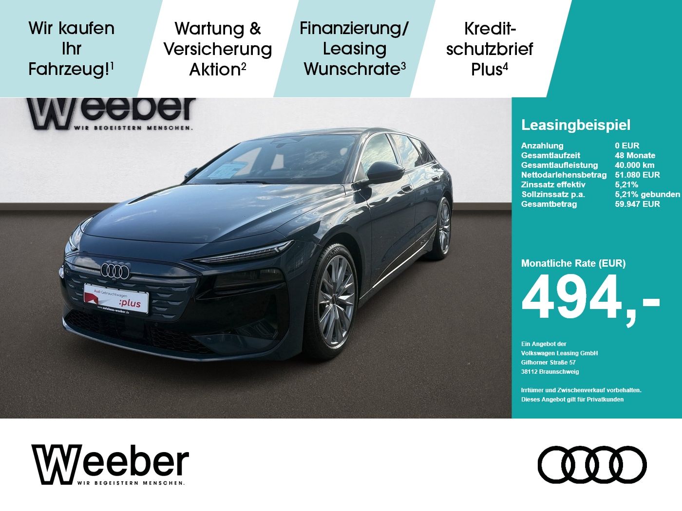 Audi A6 e-tron Avant AHK*MATRIX*KAMERA*LM20*GRA*5J GA