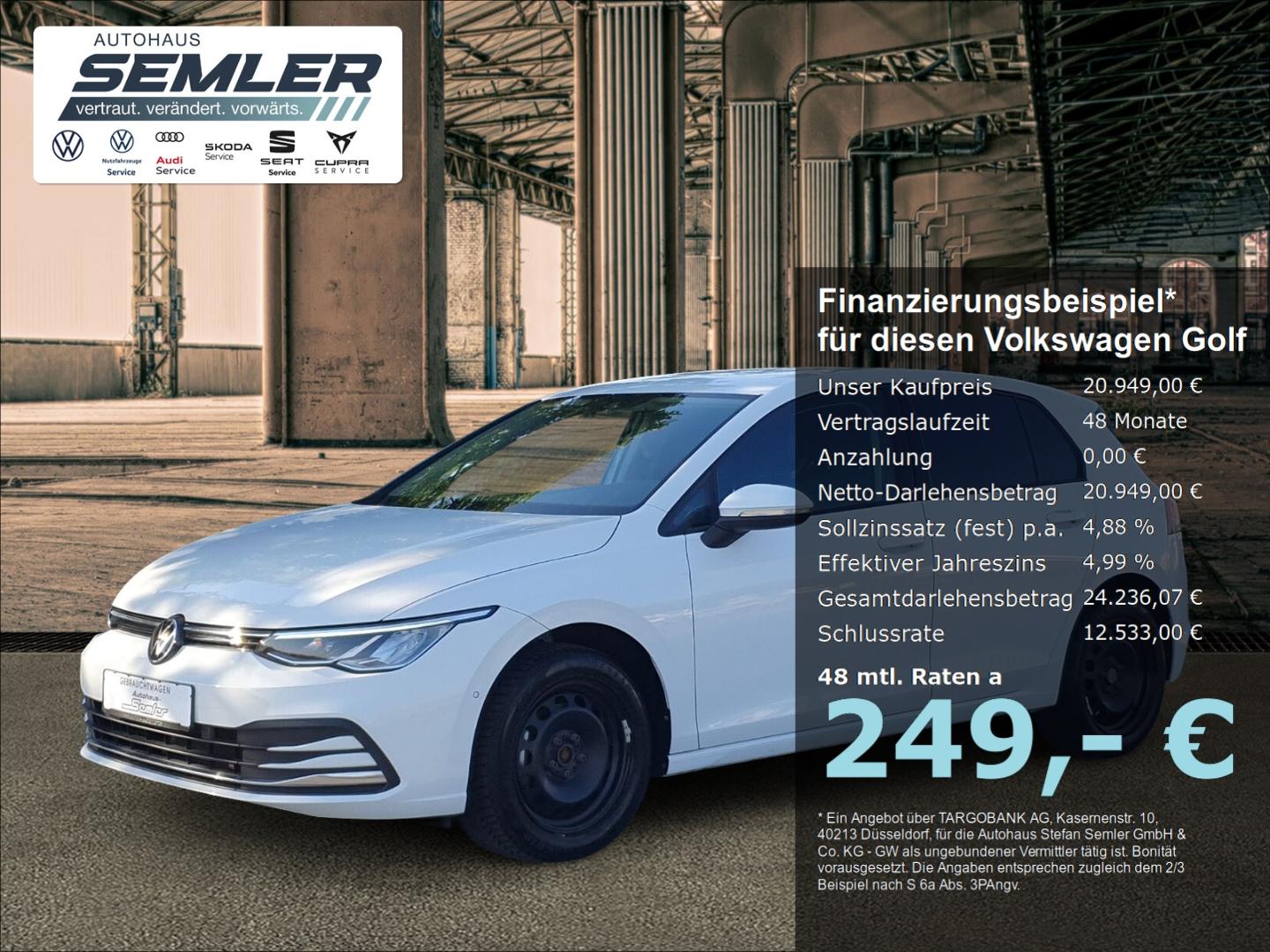 Volkswagen Golf VIII Active 1.5 eTSI DSG R-KAM KESSY NAVI