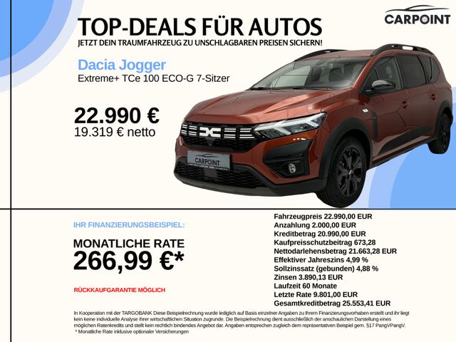 Dacia Jogger Extreme+ TCe 100 ECO-G 7-S *Sonderaktion*