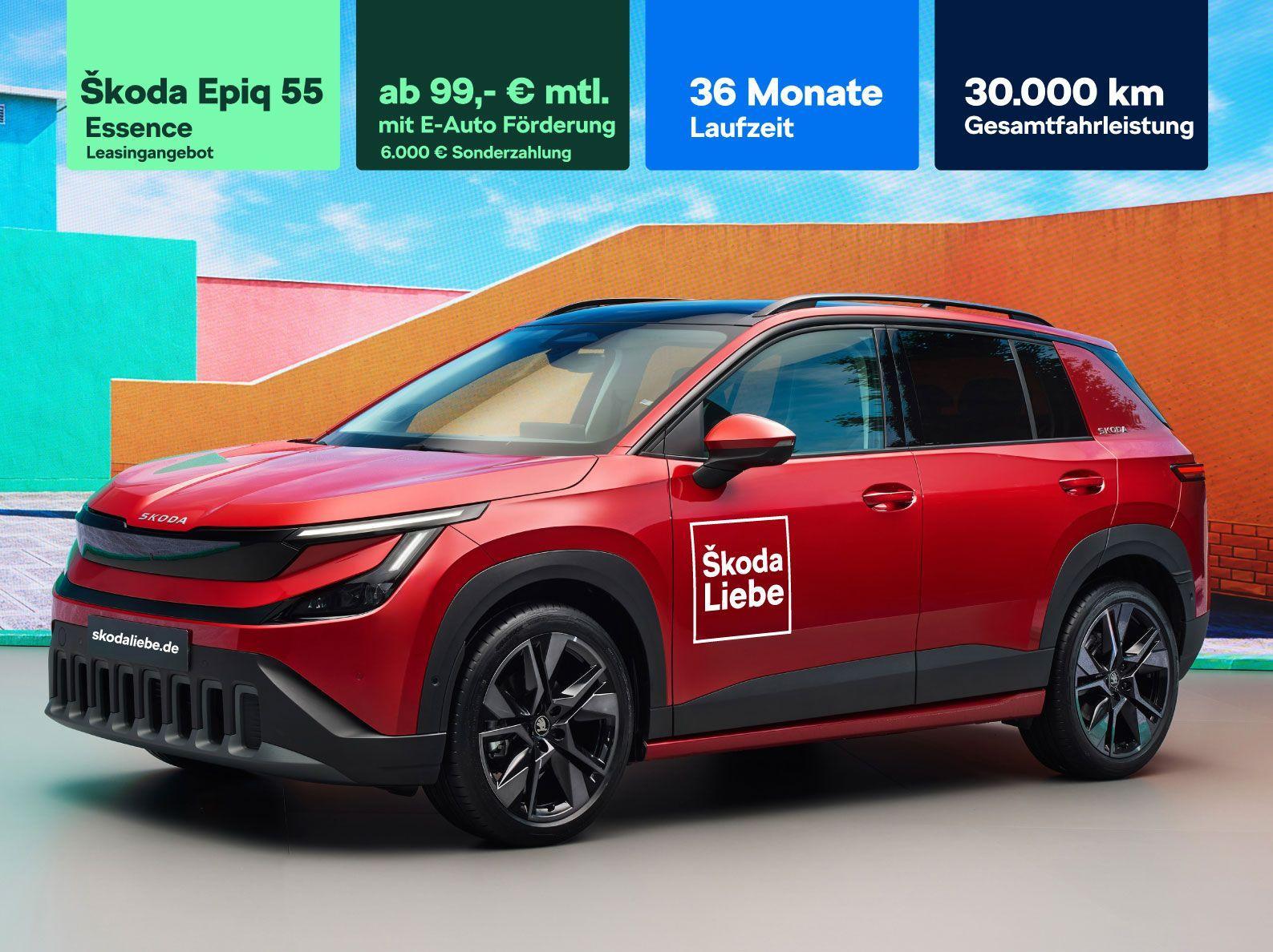 Skoda EPIQ 55 ESSENCE AB 99€ MTL.RATE E-PRÄMIE SICHERN