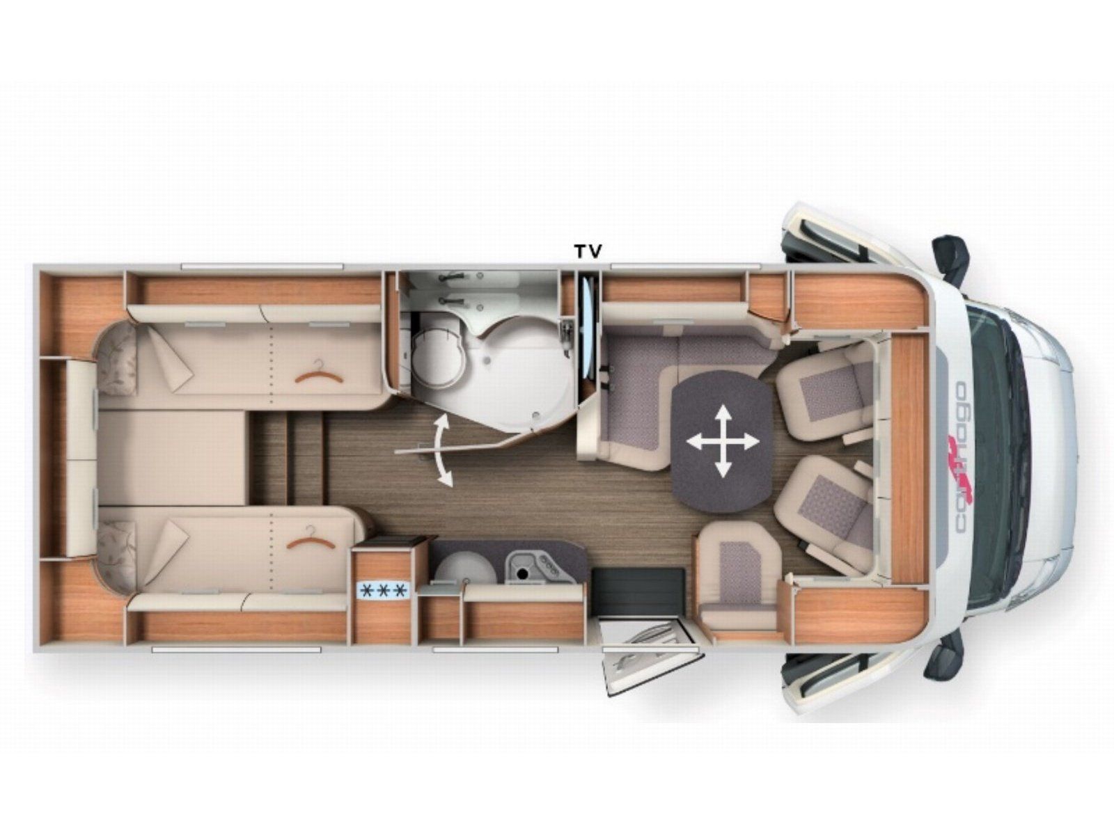Fahrzeugabbildung Carthago c-tourer T143 LE Sprinter 417 DISTR 24"TV 3xBett