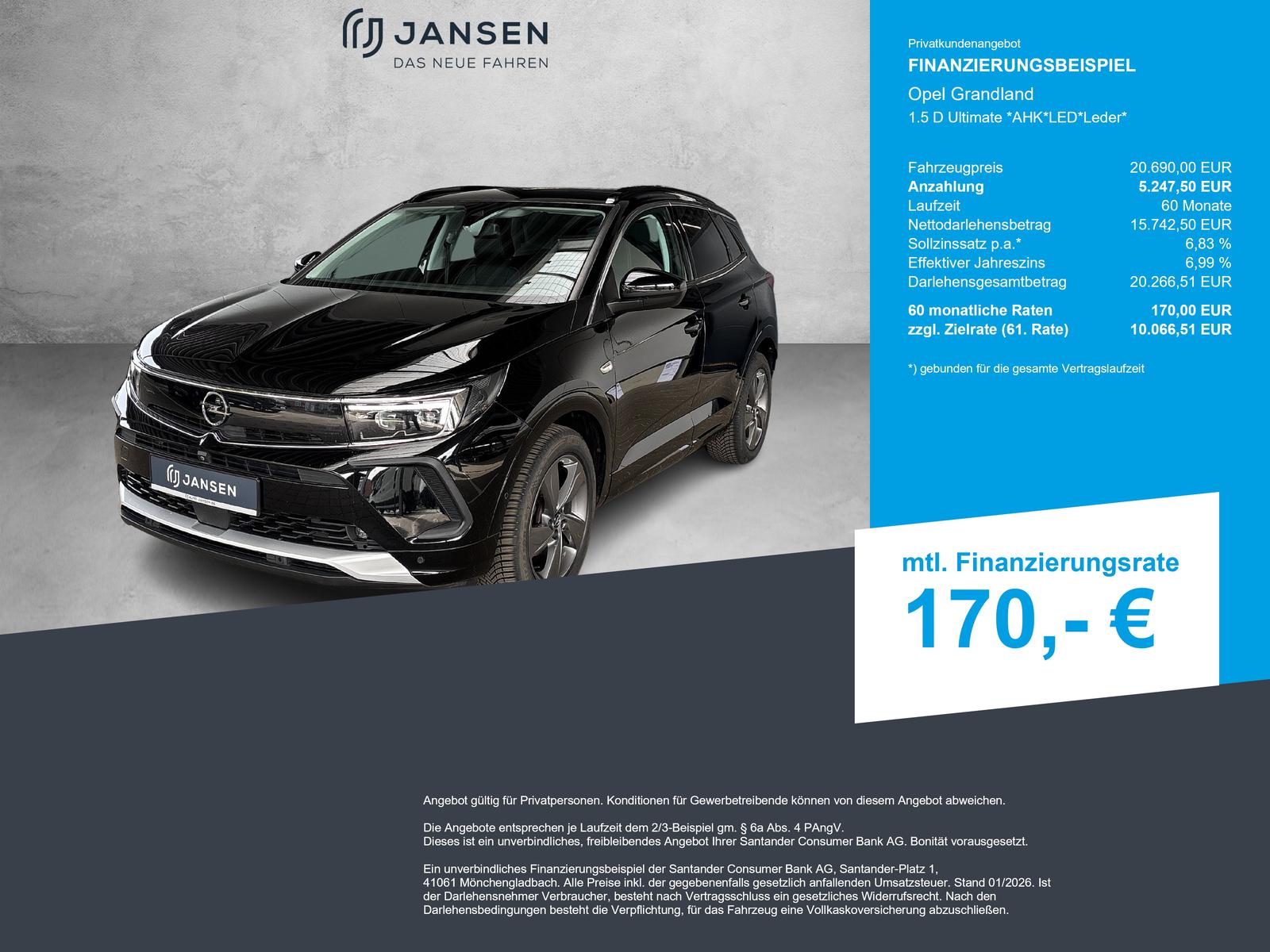 Opel Grandland 1.5 D Ultimate *AHK*LED*Leder*
