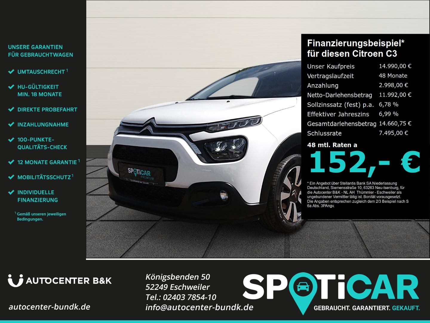 Citroën C3 PureTech 110 Max Navi Kamera CarPlay/Android 