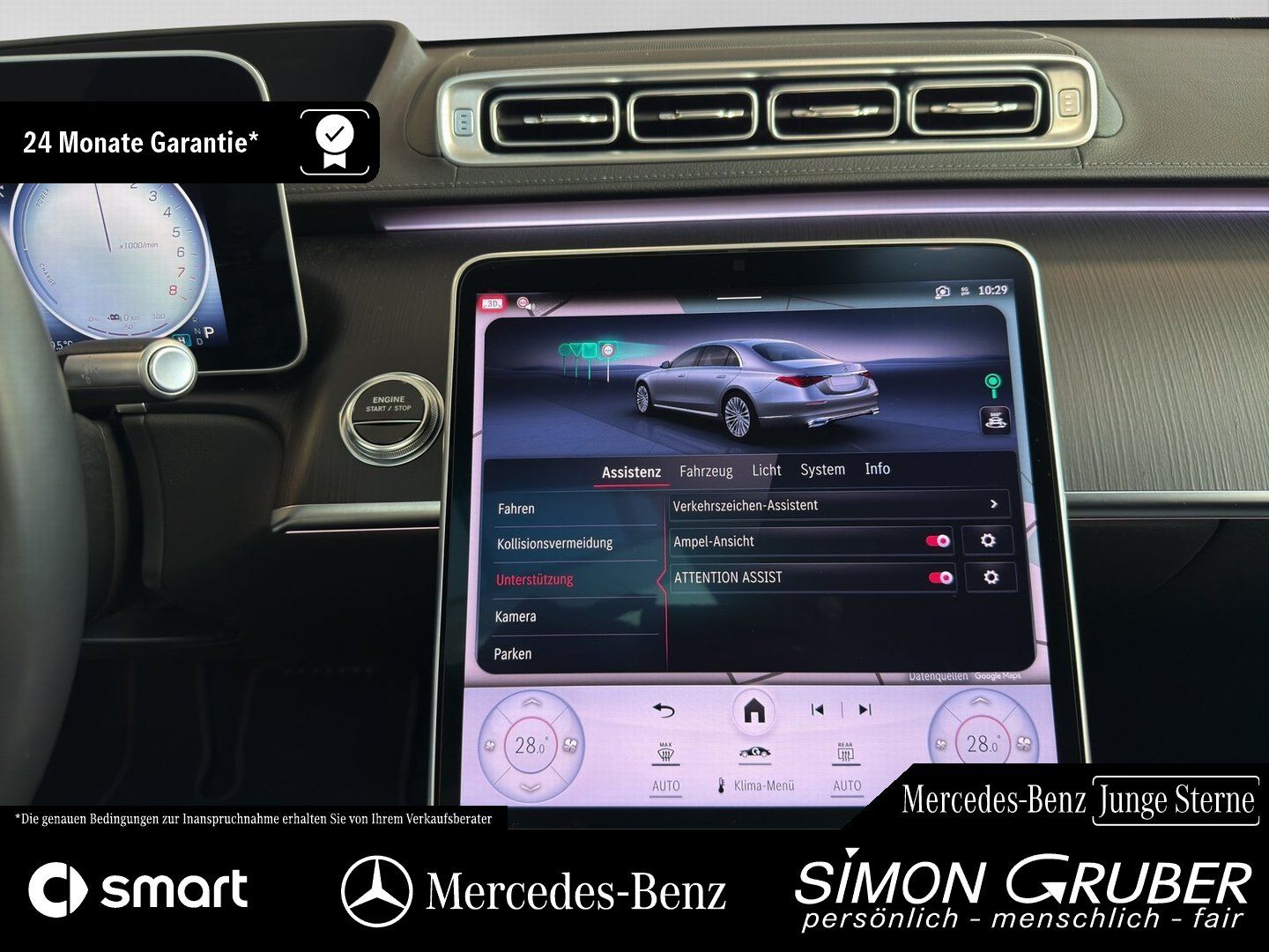 Fahrzeugabbildung Mercedes-Benz S 450 e AMG Chauffeure 4*Massage Guard 360 Burm