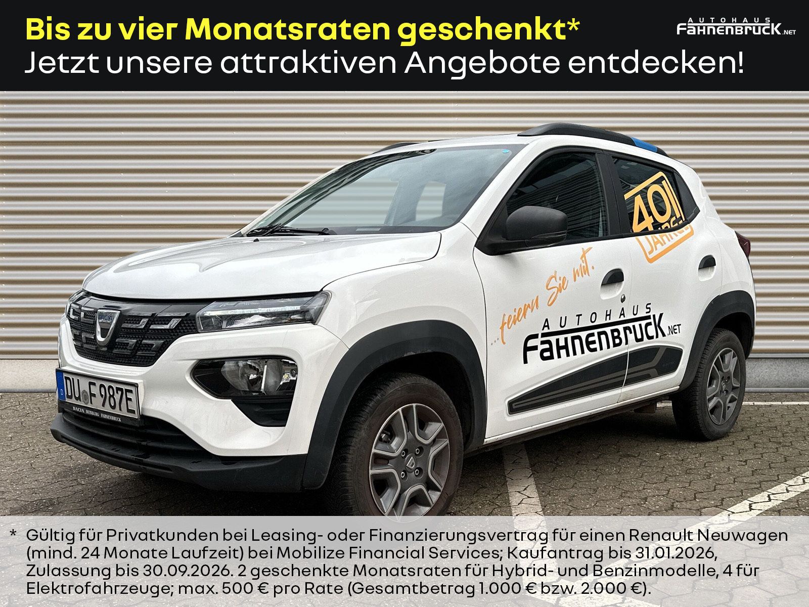 Dacia Spring Business Leasingrate 147¤ ohne Anzahlung!