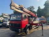 Mercedes-Benz 814 Dachdeckerkran Böcker AK 32/1200*Arbeitskorb - Dachdeckerkran