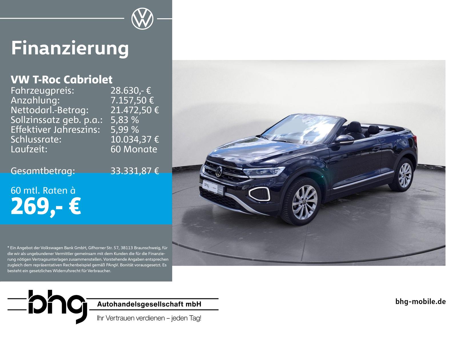 Volkswagen T-Roc Cabriolet Style 1.5 l TSI OPF