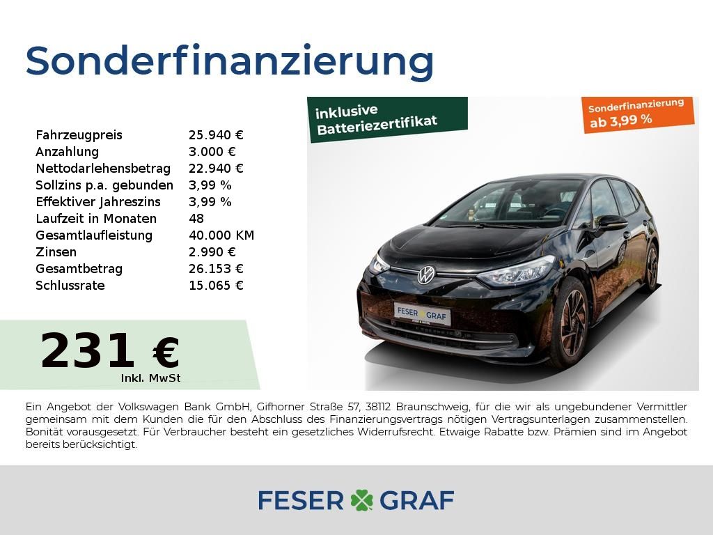 Volkswagen ID.3 Pro 62 kWh Kamera/Navi/SitzHz/ACC