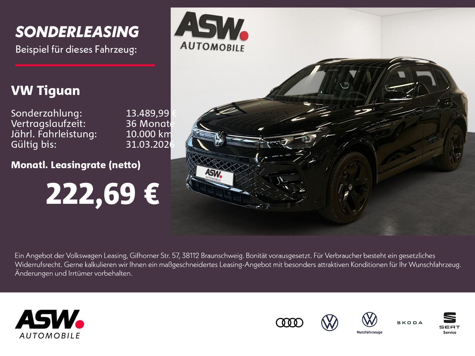 Volkswagen Tiguan R-Line 1.5eHybrid DSG AHK ACC NAV PDC v/H