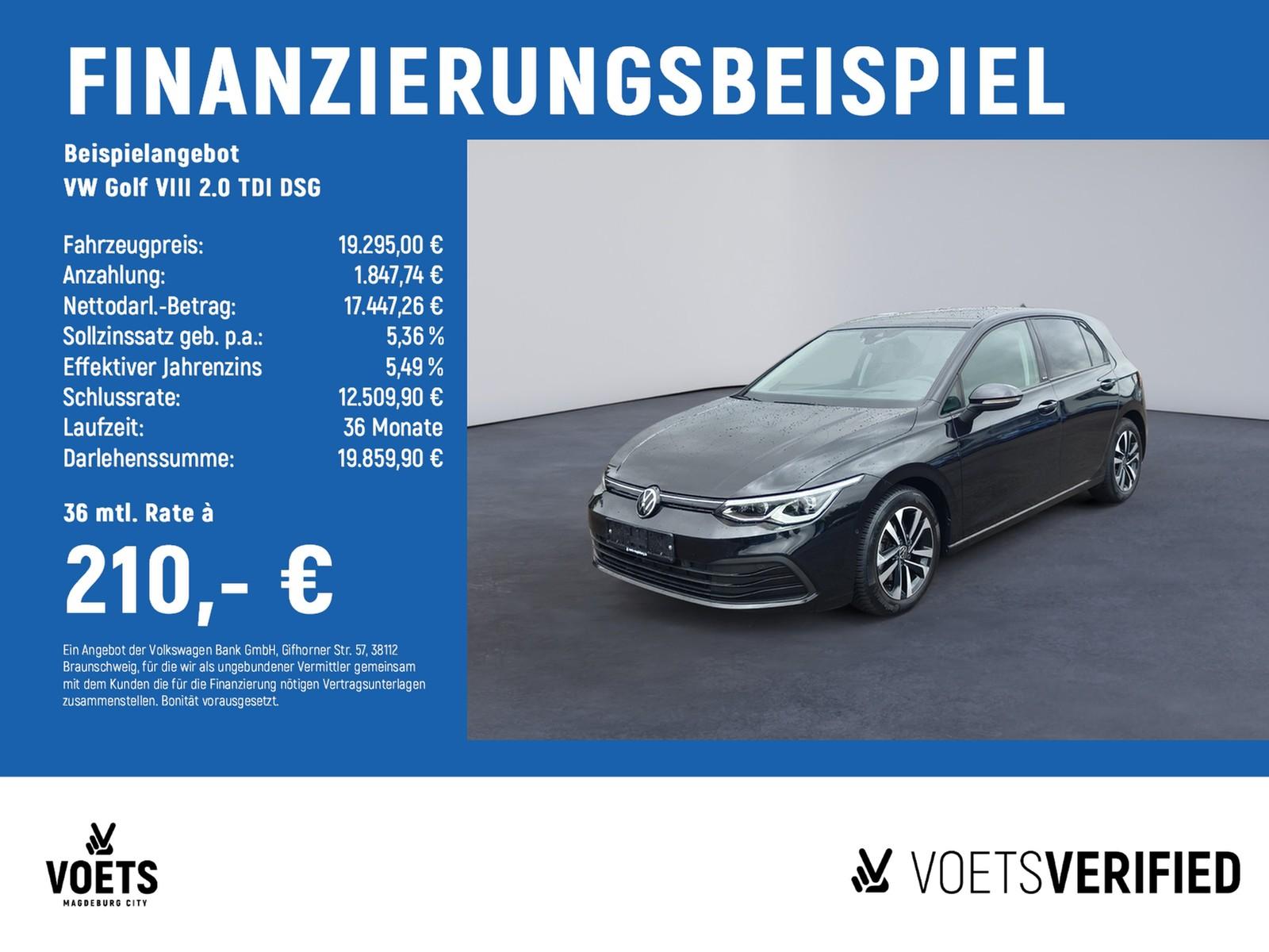 Volkswagen Golf VIII  2.0 TDI  DSG United STH+PANO+MATRIX-L