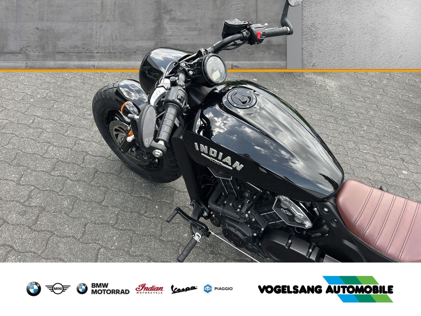 Fahrzeugabbildung Indian Scout Bobber, Seitlicher Kennzeichenhalter, Mill