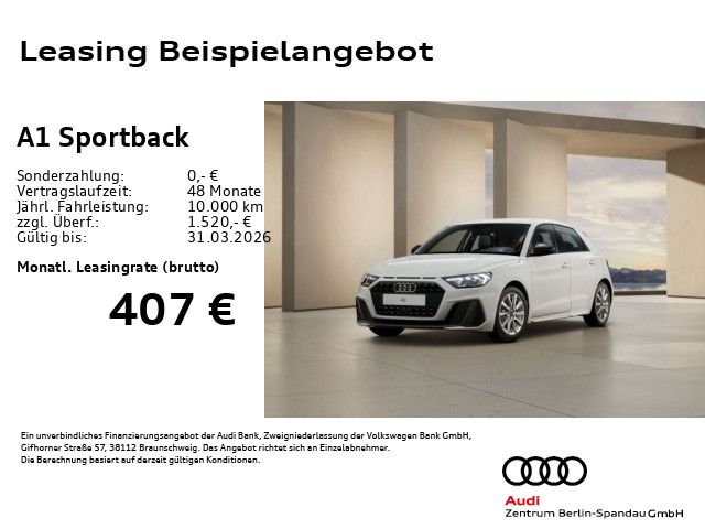 Vorschaubild: AUDI A1 Sportback 30 TFSI S line S tronic *R-CAM*SHZ* (Fahrzeug-Nr. ABQS49)