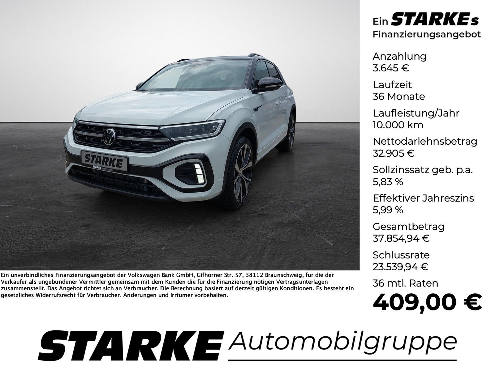 Volkswagen T-Roc 2.0 TDI DSG R-Line  AHK Navi LED Kamera PD