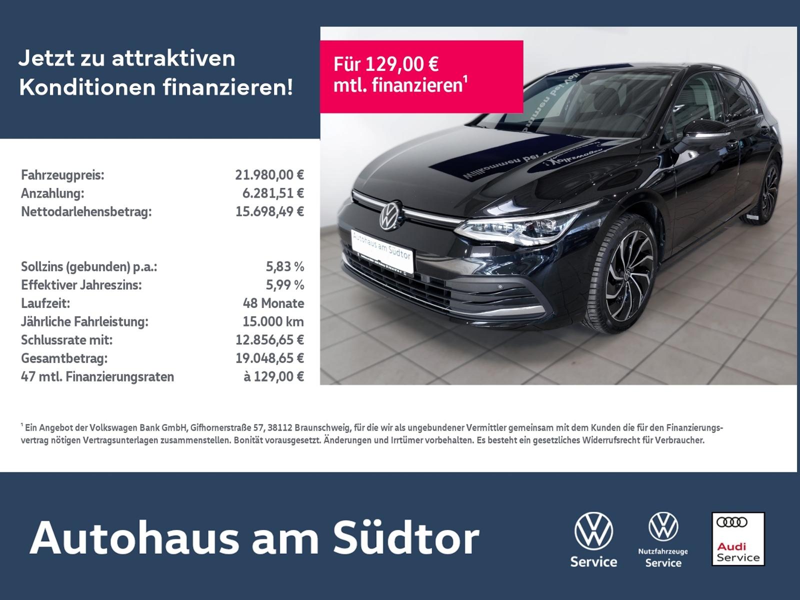 Volkswagen Golf VIII Active 1.5 eTSI DSG | LED RFK ACC