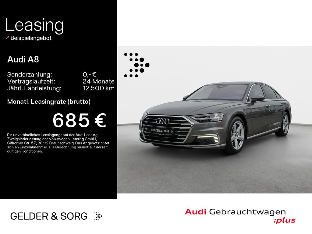 Audi A8 60 TFSIe Rear-Seat-Ent*B&O*Pano*HuD*Matrix*AC