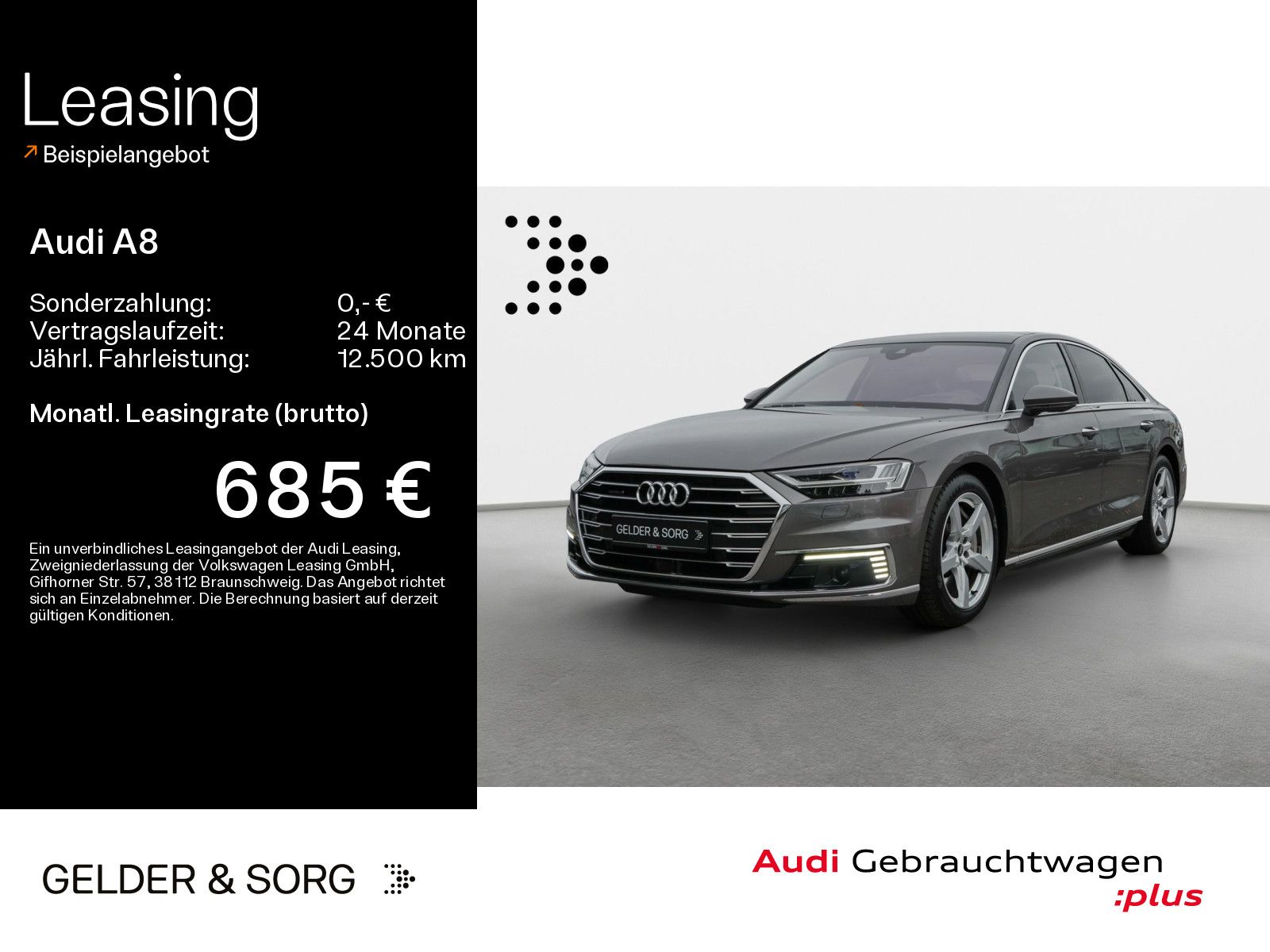 Audi A8 60 TFSIe Rear-Seat-Ent*B&O*Pano*HuD*Matrix*AC