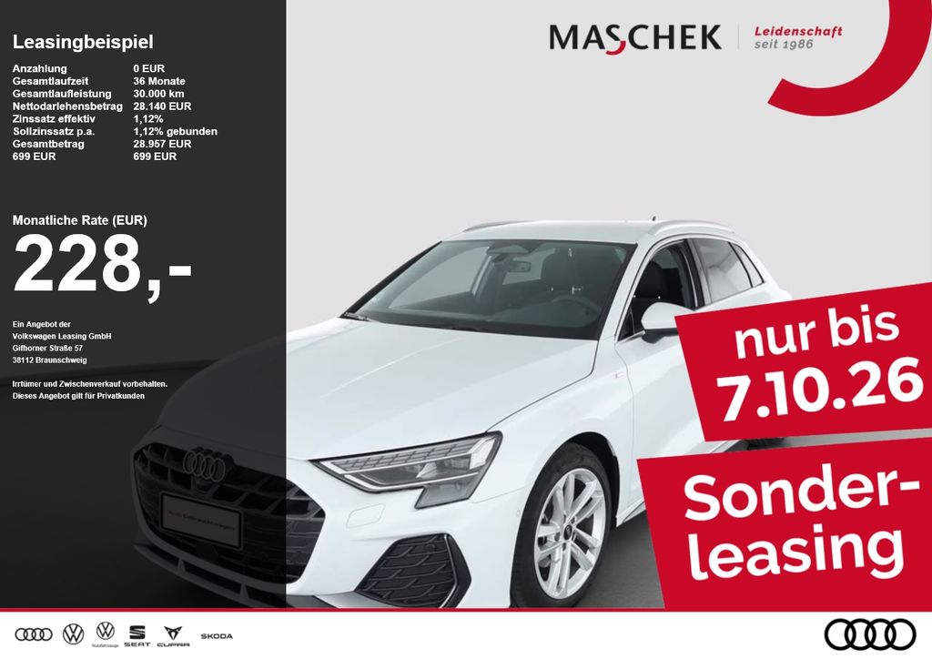 A3 Sportback S line 30 TFSI AHK inkl. WR Matrix