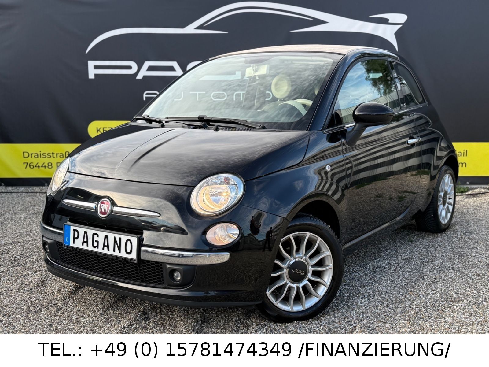 Fiat 500C in Schwarz bei Pagano Automobile Bild 1 von 1