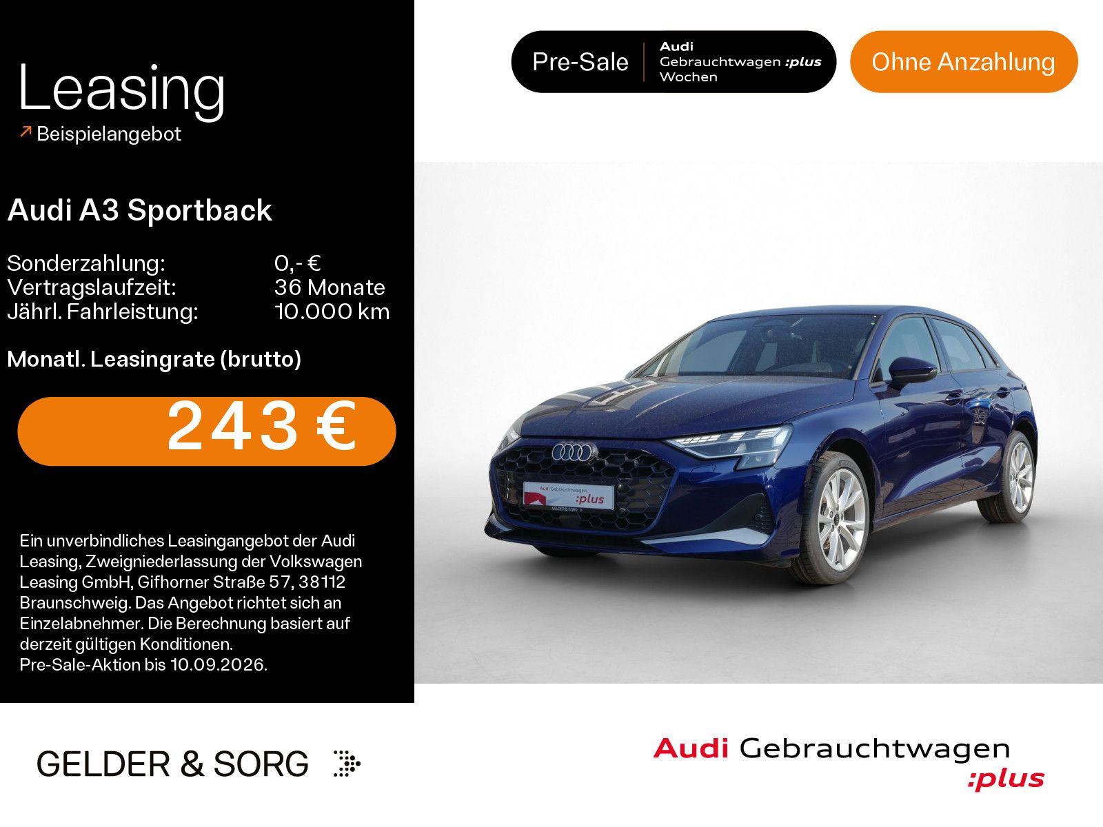 Audi A3 Sportback 35 TDI advanced RFK*Sound*Business