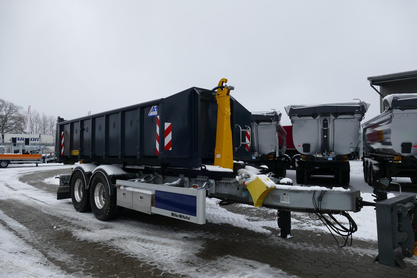 Müller-Mitteltal 20 to. Tandem Haken-Containeranh. mit Container