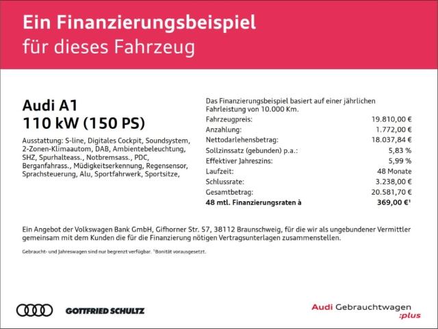 Audi A1 Sportback 35 TFSI S-tronic MMI SHZ DAB PDC S 
