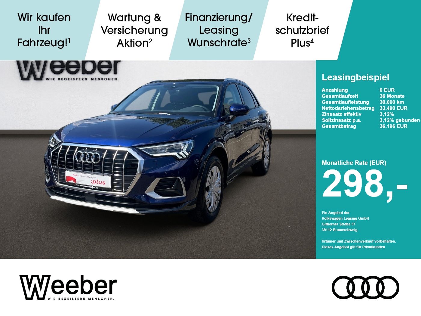 Audi Q3 *AHK*NAVI*LED*5J GAR*PDC*KESSY*SHZ* AHK LED
