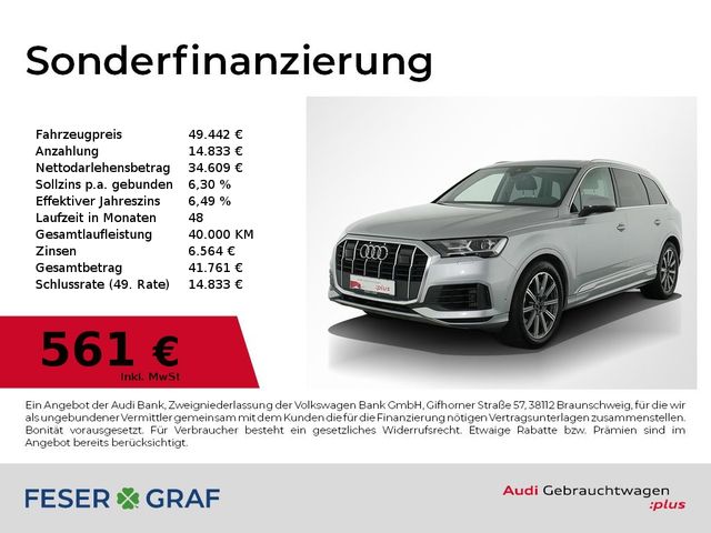 Audi Q7 55 TFSI e Pano,Leder,Sitzbel,Kamera,B&O,Luft/