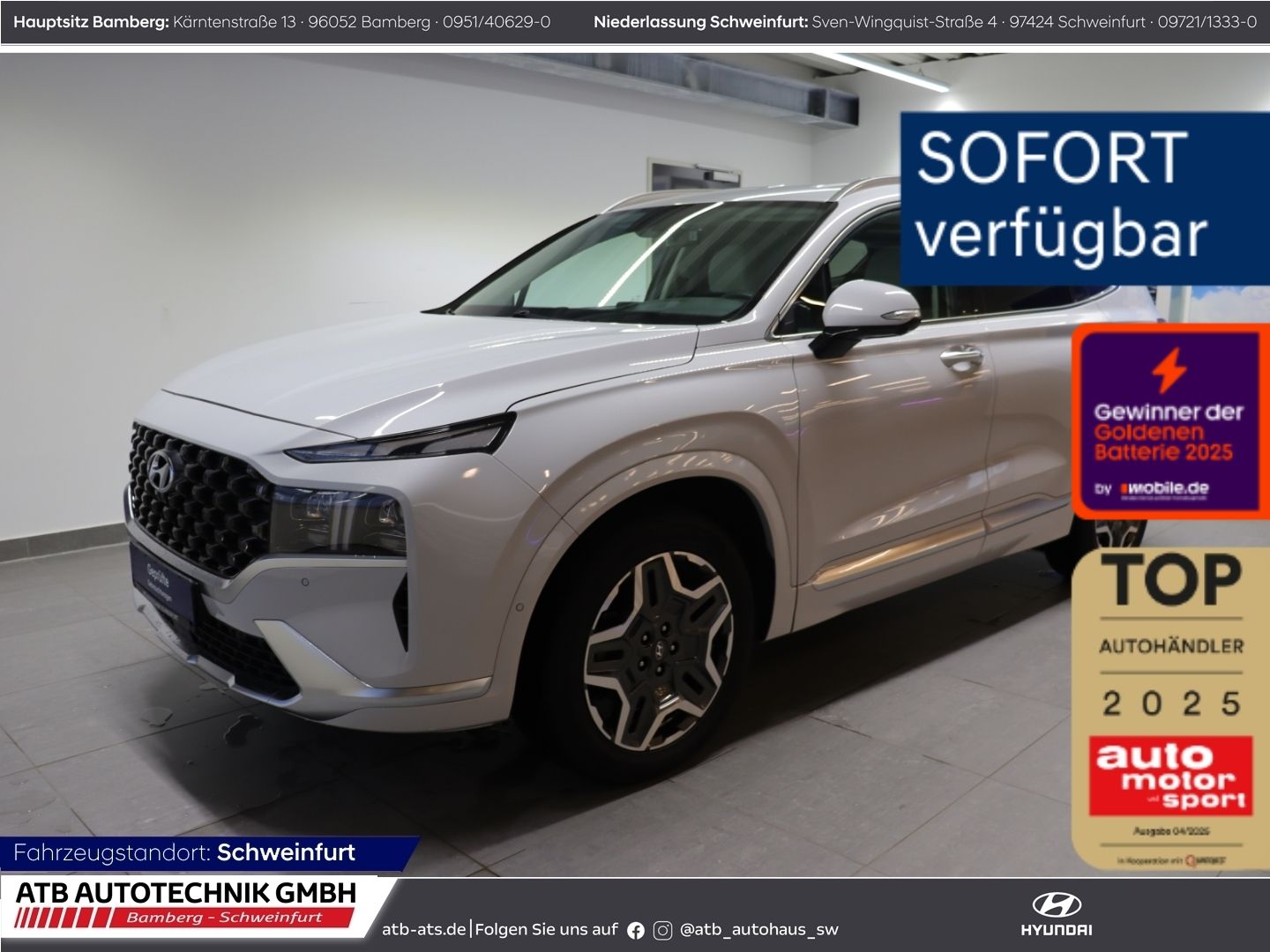 Fahrzeugabbildung Hyundai SANTA FE Signature 1.6l PHEV 4WD 97,4% SOH AHK-a