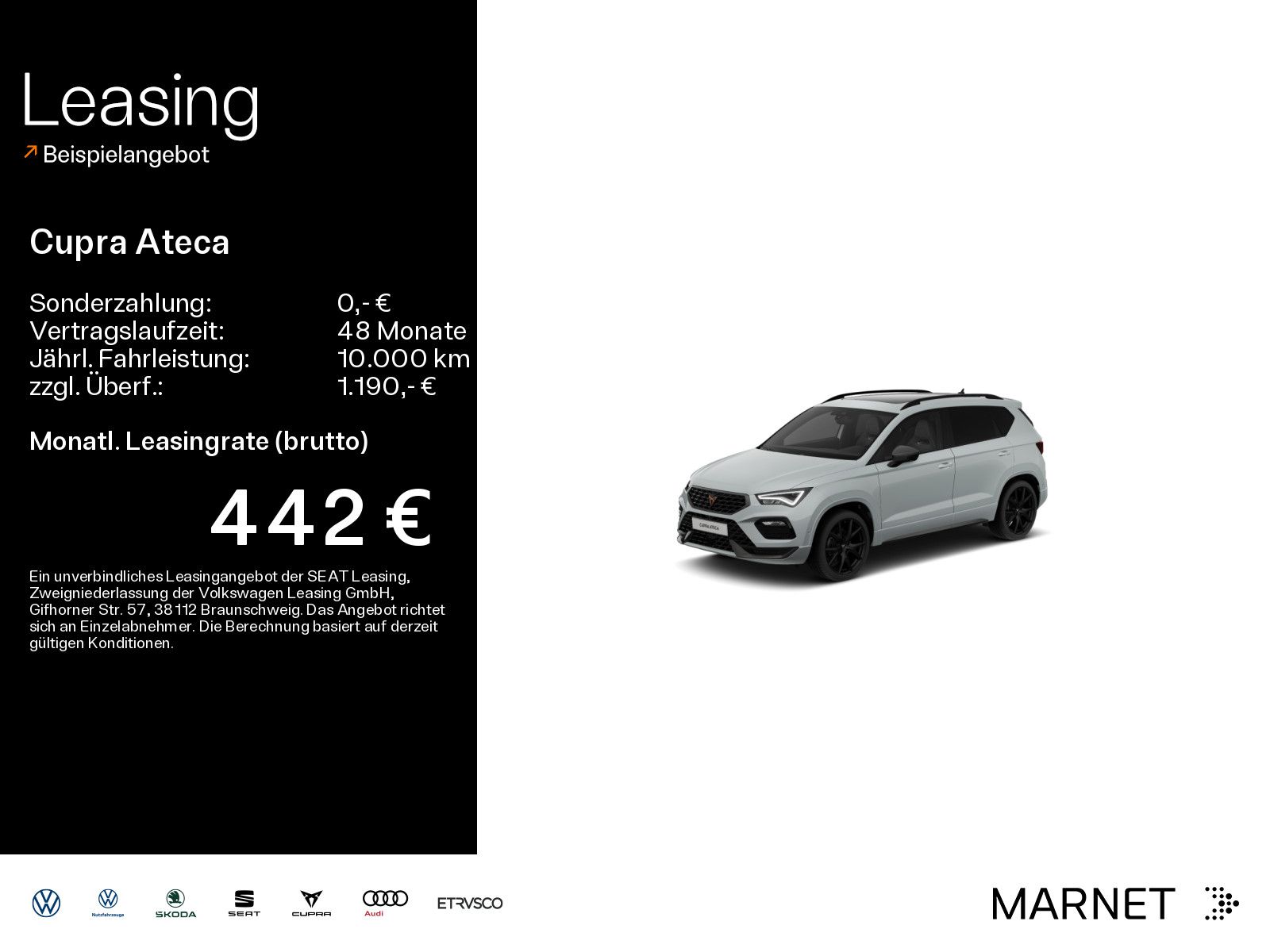 Cupra Ateca 2.0 TSI 140 kW (190 PS) *DSG*4Drive*RFK*AH