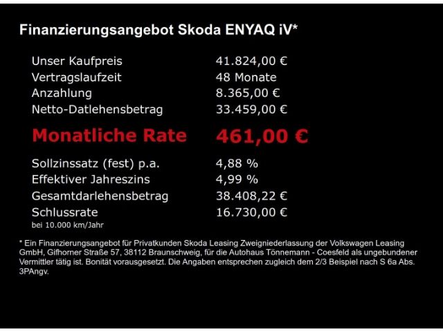 ENYAQ iV 60+LED+AHK+NAVI+LENKRADHEIZUNG+RÜCKFAHR