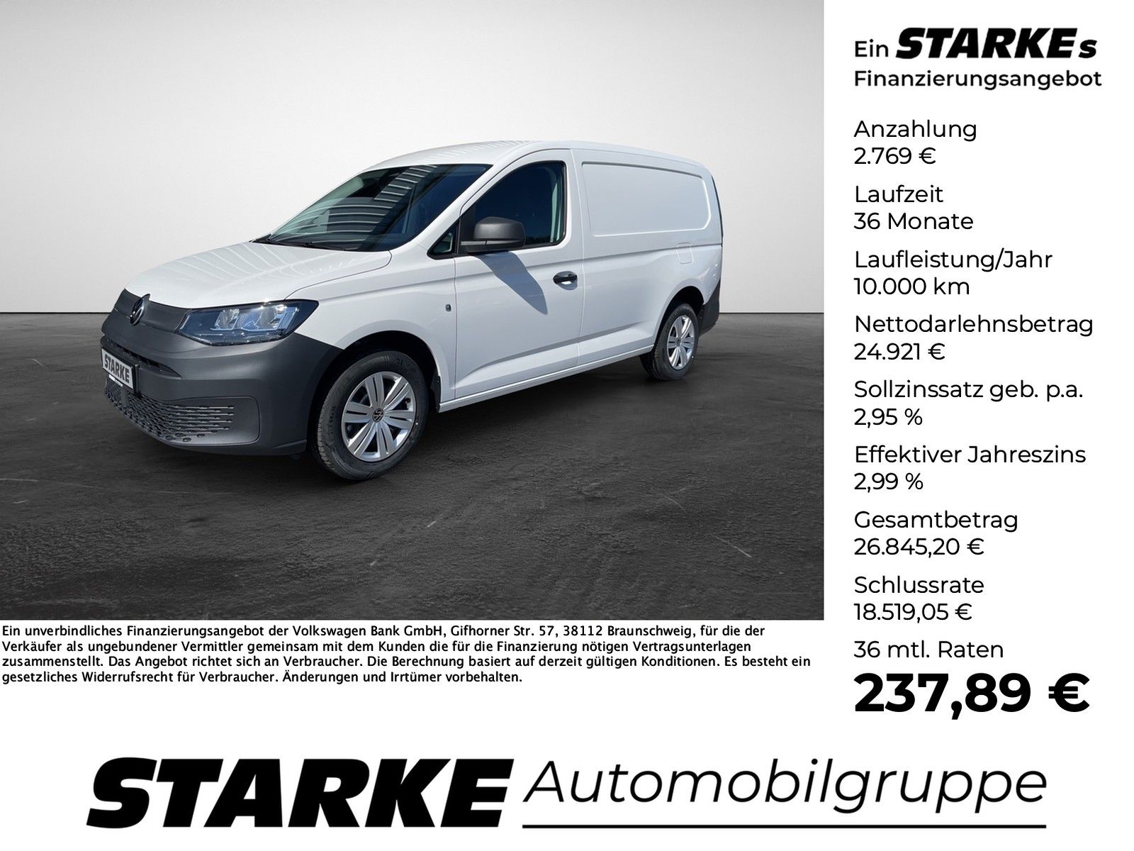 Volkswagen Caddy Maxi Cargo 2.0 TDI Kasten lang  AHK PDC Te
