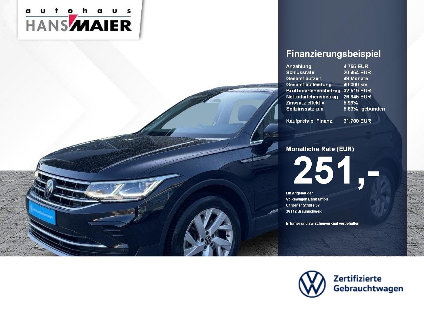 Volkswagen Tiguan Elegance 4Mot. DSG AHK Navi 8fach LED ACC